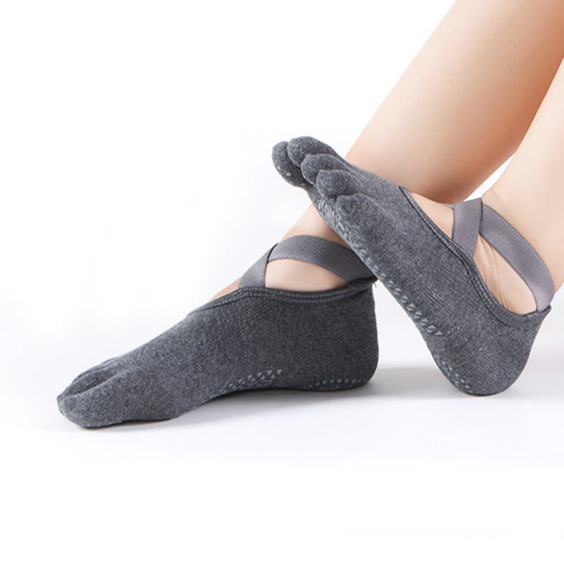 Calzini da yoga Olivenorma Grip Pilates Five-Toe/Toeless da donna 