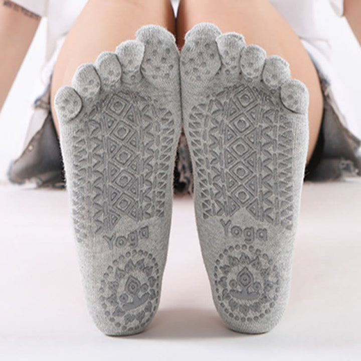 Calzini da yoga Olivenorma Grip Pilates Five-Toe/Toeless da donna - image 9