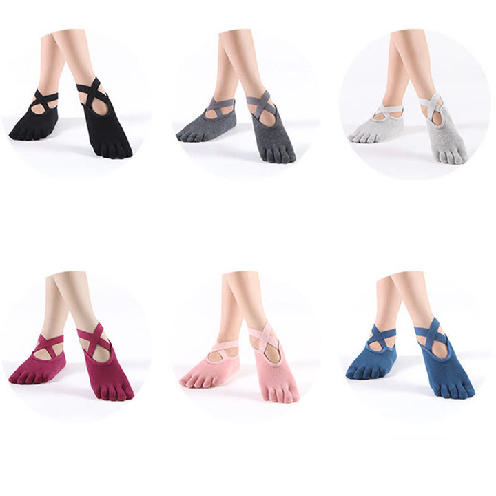 Calzini da yoga Olivenorma Grip Pilates Five-Toe/Toeless da donna - image 22