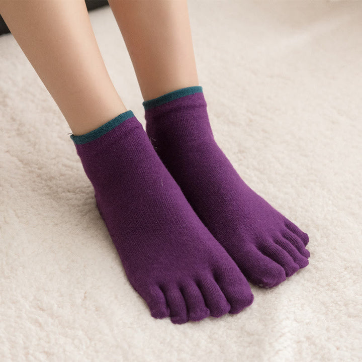 Calzini da pilates antiscivolo Olivenorma a tinta unita, ideali per yoga, barre e allenamento. Realizzati in cotone traspirante, offrono comfort e stabilità. - image 12