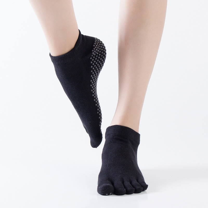 Calzini da pilates antiscivolo Olivenorma a tinta unita, ideali per yoga, barre e allenamento. Realizzati in cotone traspirante, offrono comfort e stabilità. - image 17