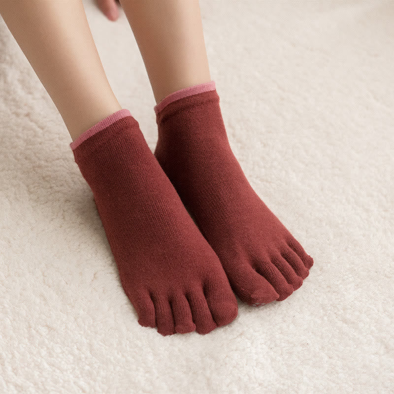 Calzini da pilates antiscivolo Olivenorma a tinta unita, ideali per yoga, barre e allenamento. Realizzati in cotone traspirante, offrono comfort e stabilità. - image 16
