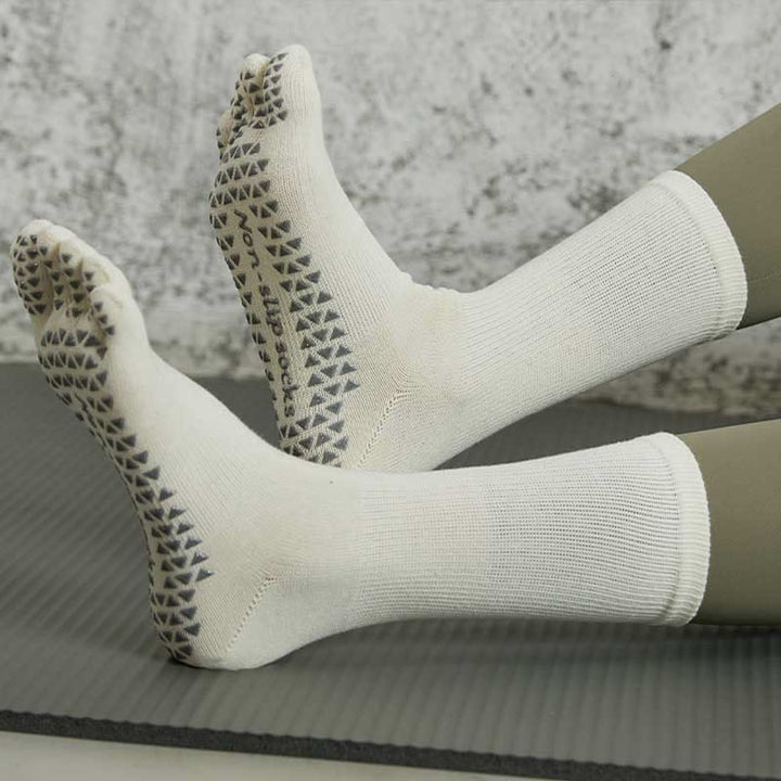Calzini Olivenorma a cinque dita in tinta unita con presa antiscivolo e separazione delle dita per Pilates, Barre, Fitness, per equilibrio e stabilità, calzini da yoga - image 2