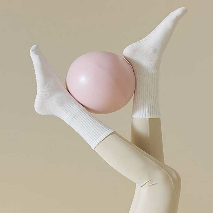 Calzini da yoga Olivenorma antiscivolo a righe solide e strutturate - image 13