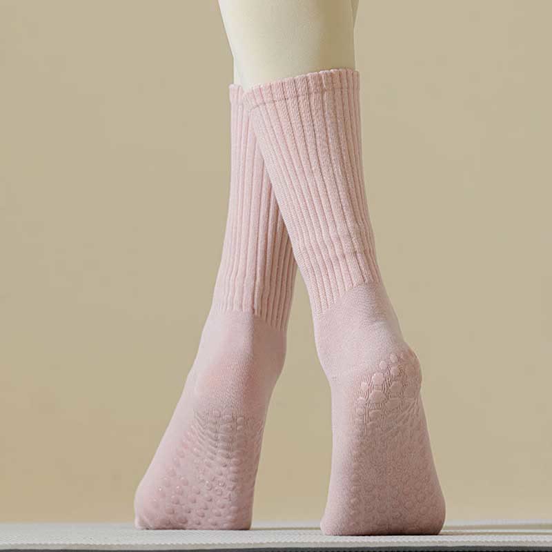 Calze Olivenorma a righe testurizzate, antiscivolo, per Pilates, Barre, comode per allenamento, con design in cotone traspirante, calze yoga - image 3