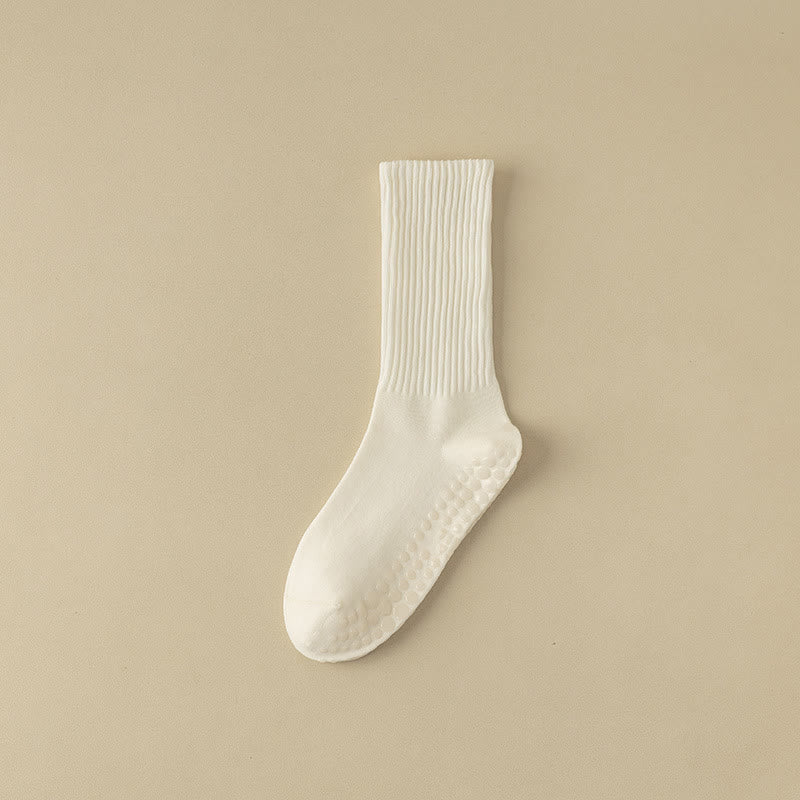 Calzini da yoga Olivenorma antiscivolo a righe solide e strutturate - 2 paia (ACQUISTA 1 E RICEVI 1 GRATIS) - Bianco - image 12