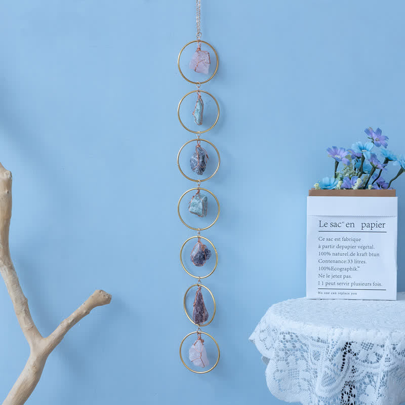 Decorazione da parete con ciondolo in pietra naturale Olivenorma Campanello a vento 