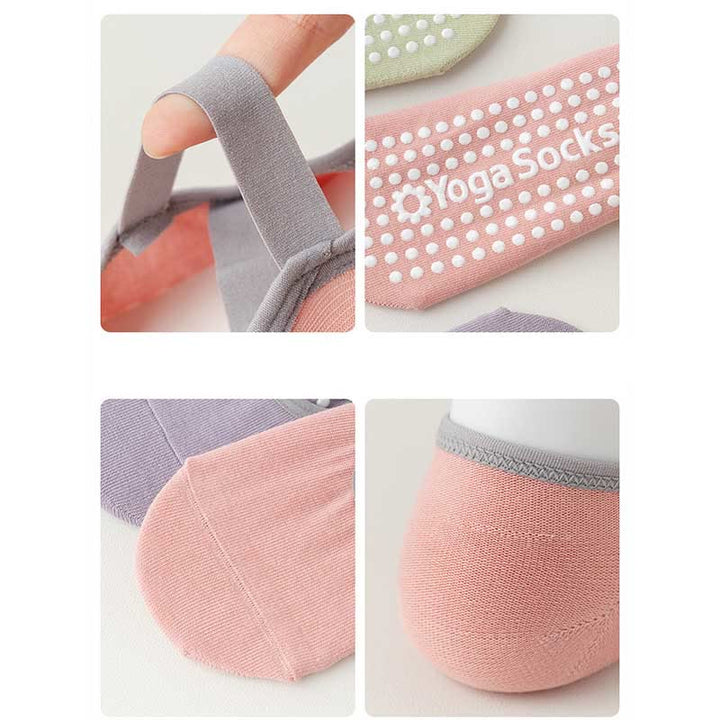 Calzino antiscivolo Olivenorma Yoga Pilates Barre con cinghie - image 3