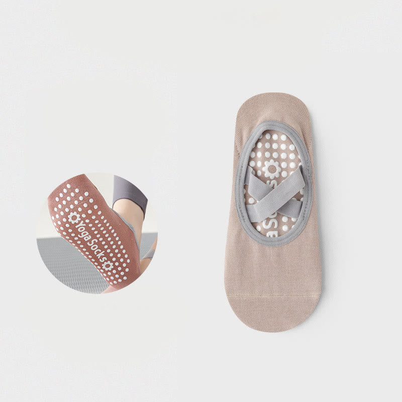 Calzino antiscivolo Olivenorma Yoga Pilates Barre con cinghie - 2 paia (ACQUISTA 1 E RICEVI 1 GRATIS) - Frusta di papaya - image 17