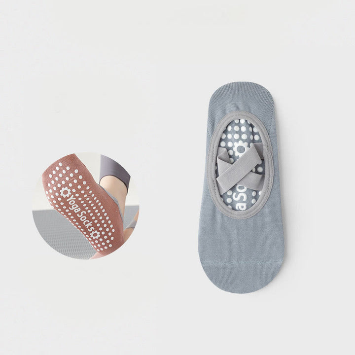Calzino antiscivolo Olivenorma Yoga Pilates Barre con cinghie - 2 paia (ACQUISTA 1 E RICEVI 1 GRATIS) - Azzurro chiaro - image 15