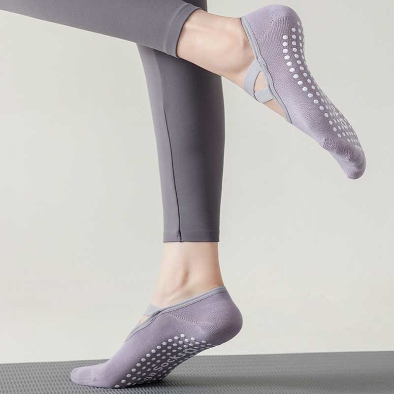 Calzino antiscivolo Olivenorma Yoga Pilates Barre con cinghie - image 12