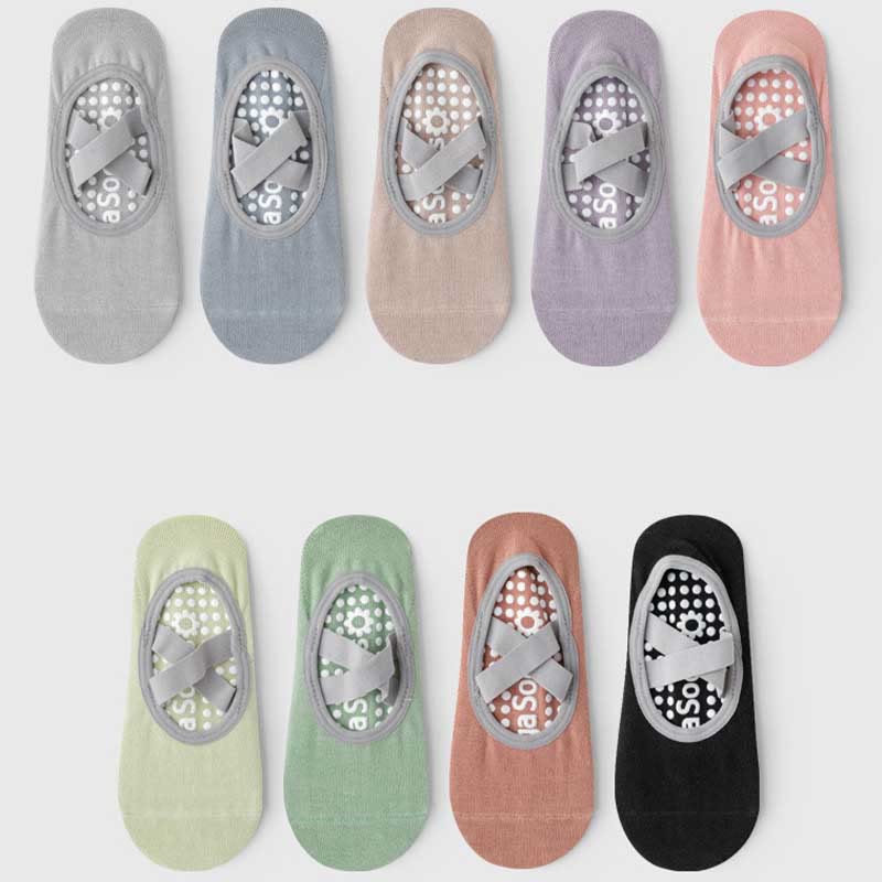 Calzino antiscivolo Olivenorma Yoga Pilates Barre con cinghie - image 19