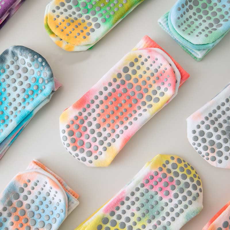 Calzini da yoga antiscivolo tie-dye Olivenorma Medium-Tube