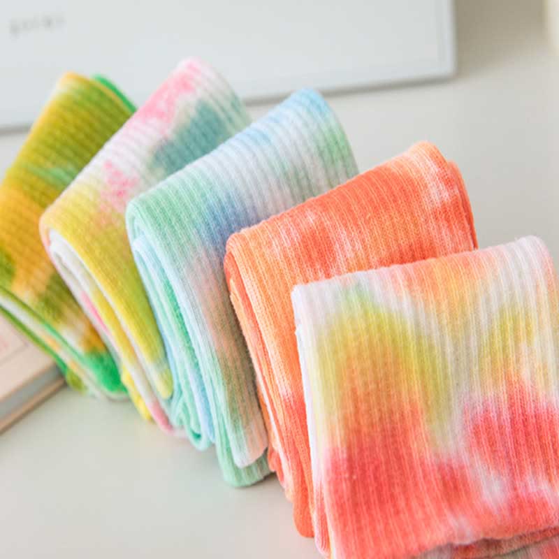 Calze Olivenorma Medium-Tube Tie-Dye antiscivolo per Pilates, Barre, allenamento, traspiranti, elasticizzate e comode per yoga. - image 22