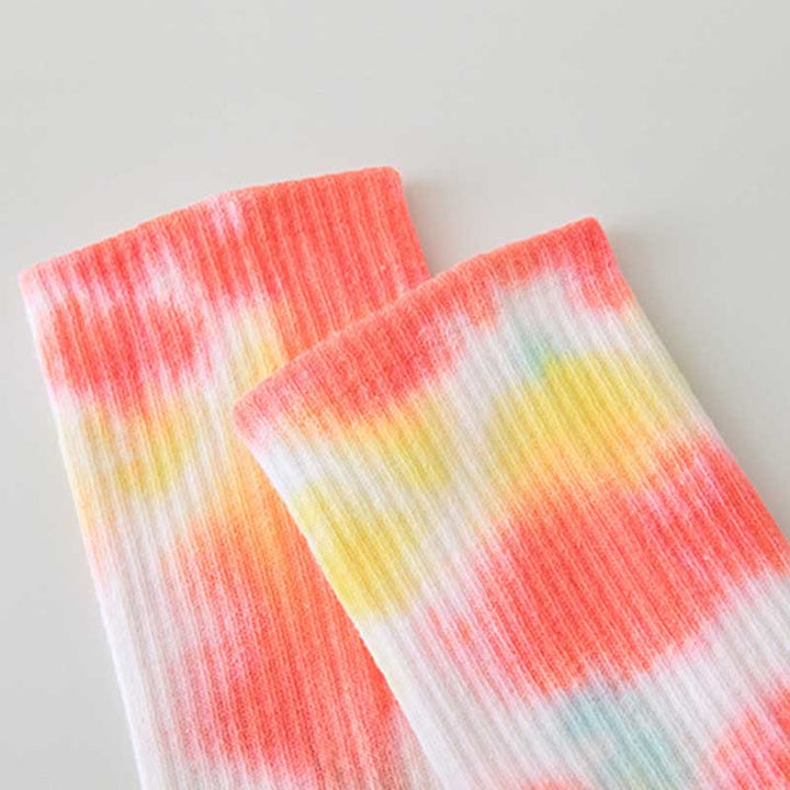Calze Olivenorma Medium-Tube Tie-Dye antiscivolo per Pilates, Barre, allenamento, traspiranti, elasticizzate e comode per yoga. - image 9
