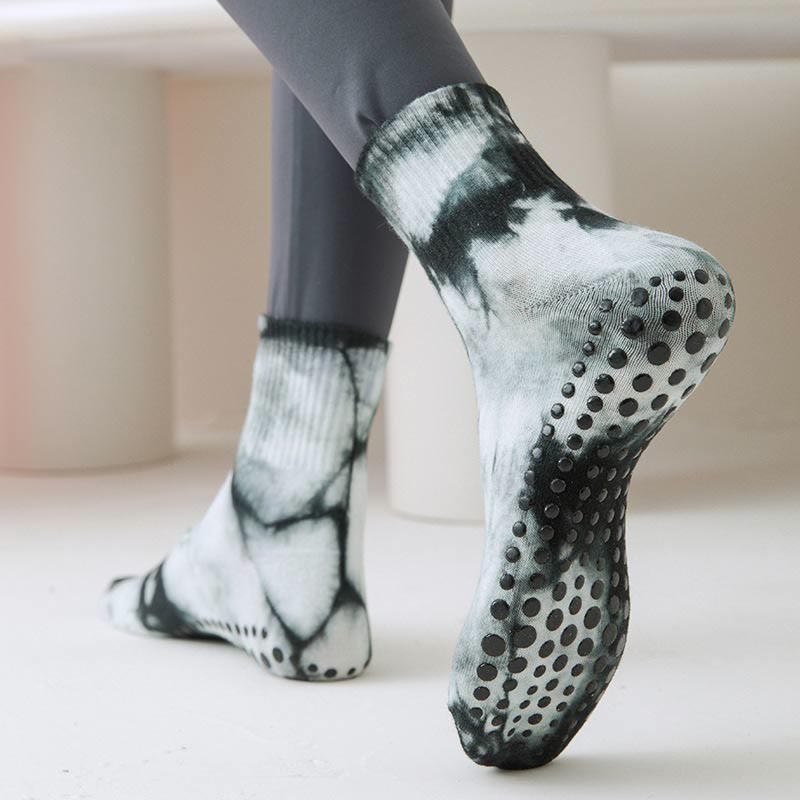 Calzini da yoga Olivenorma Tie-Dye Grip Workout Crew