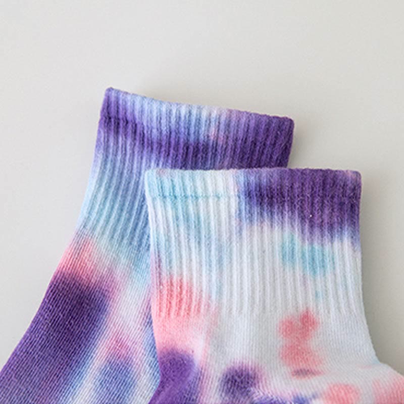 Calzini antiscivolo Olivenorma Tie-Dye Grip per allenamento Pilates Barre, realizzati in cotone traspirante ed elasticizzato, ideali per yoga e yoga. - image 5