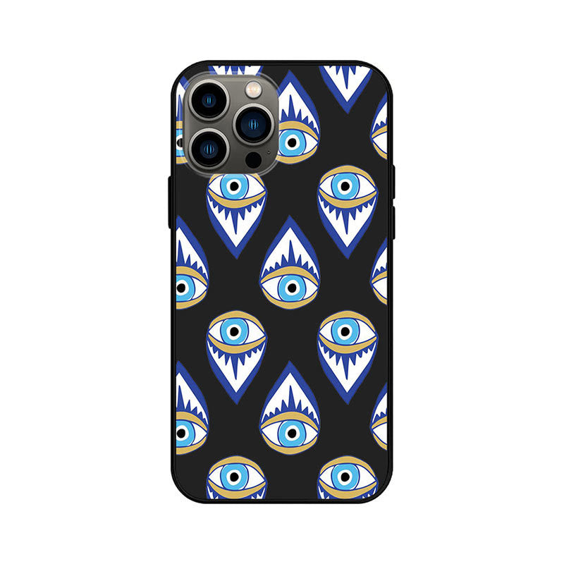 Custodia per telefono Olivenorma Blue Evil Eye Hamsa per iPhone 13/14/15