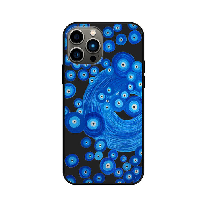 Custodia per telefono Olivenorma Blue Evil Eye Hamsa per iPhone 13/14/15