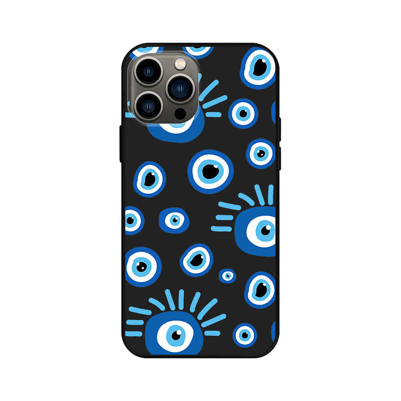 Custodia per telefono Olivenorma Blue Evil Eye Hamsa per iPhone 13/14/15
