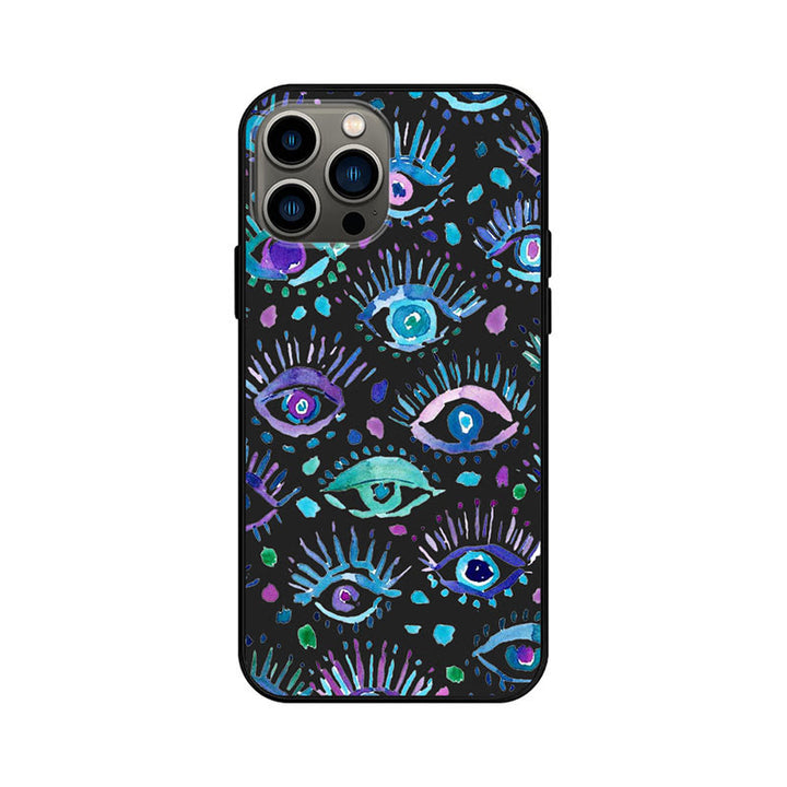 Custodia per telefono Olivenorma Blue Evil Eye Hamsa per iPhone 13/14/15