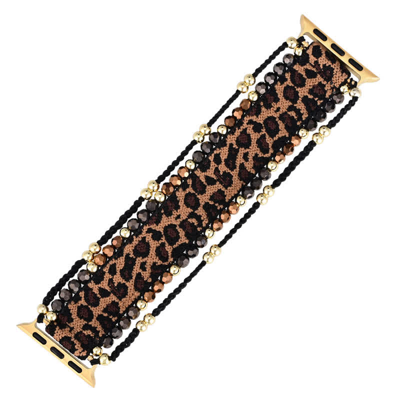 Cinturino elastico intrecciato per Apple Watch Olivenorma Leopard 