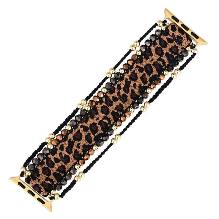 Cinturino elastico intrecciato per Apple Watch Olivenorma Leopard 
