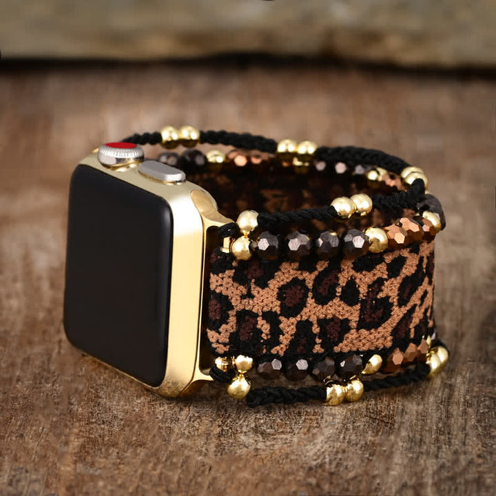 Cinturino elastico intrecciato per Apple Watch Olivenorma Leopard 