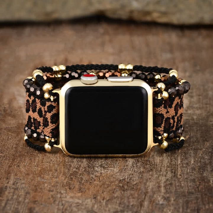 Cinturino elastico intrecciato per Apple Watch Olivenorma Leopard 