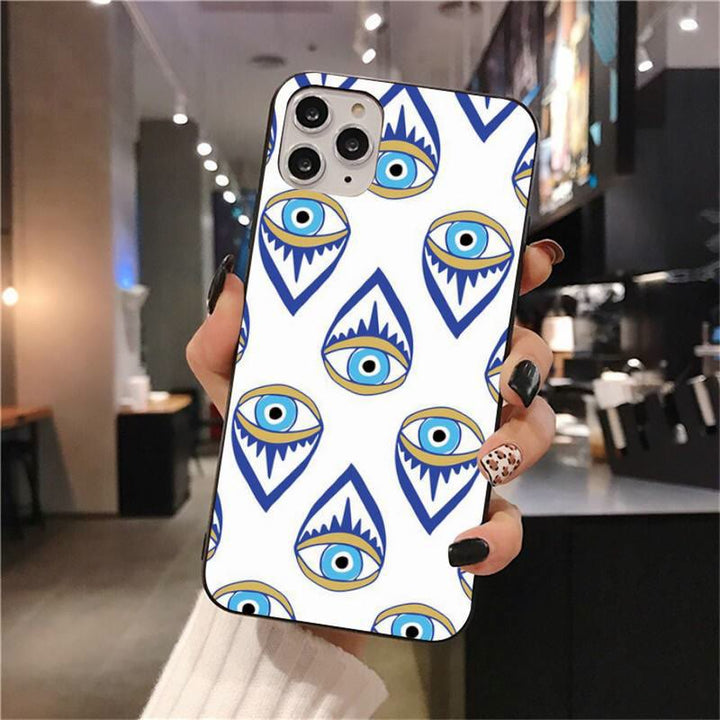 Custodia per telefono Olivenorma Evil Eye Amulet compatibile con iPhone 14/15