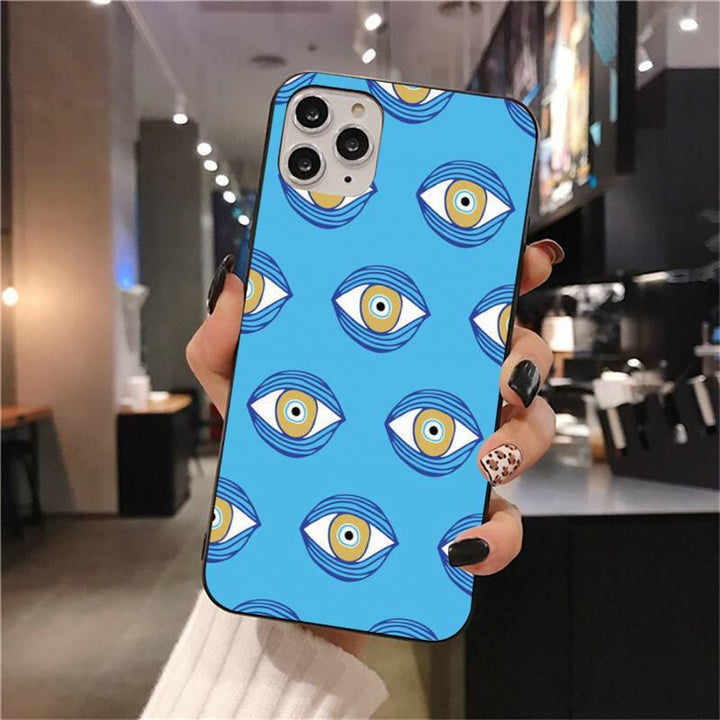 Custodia per telefono Olivenorma Evil Eye Amulet compatibile con iPhone 14/15