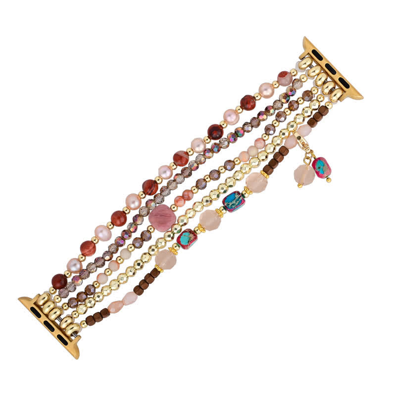 Perline in pietra naturale Olivenorma Rodonite Cinturino Apple Watch