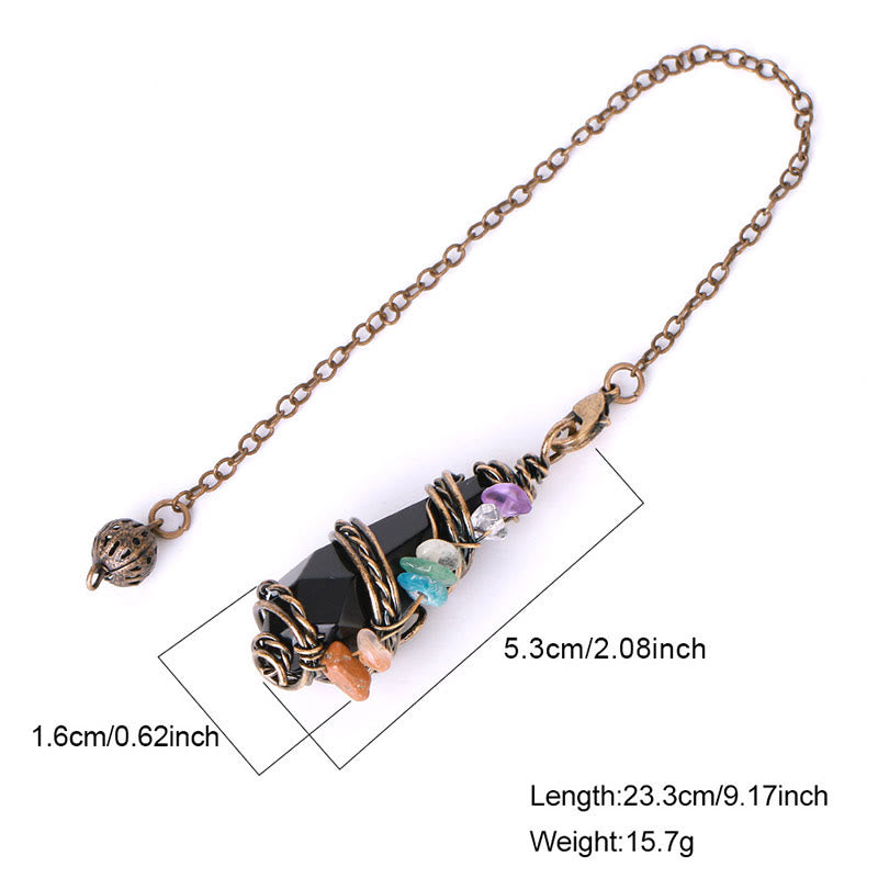 Olivenorma bronzo naturale pietra preziosa rabdomanzia divinazione pendolo 