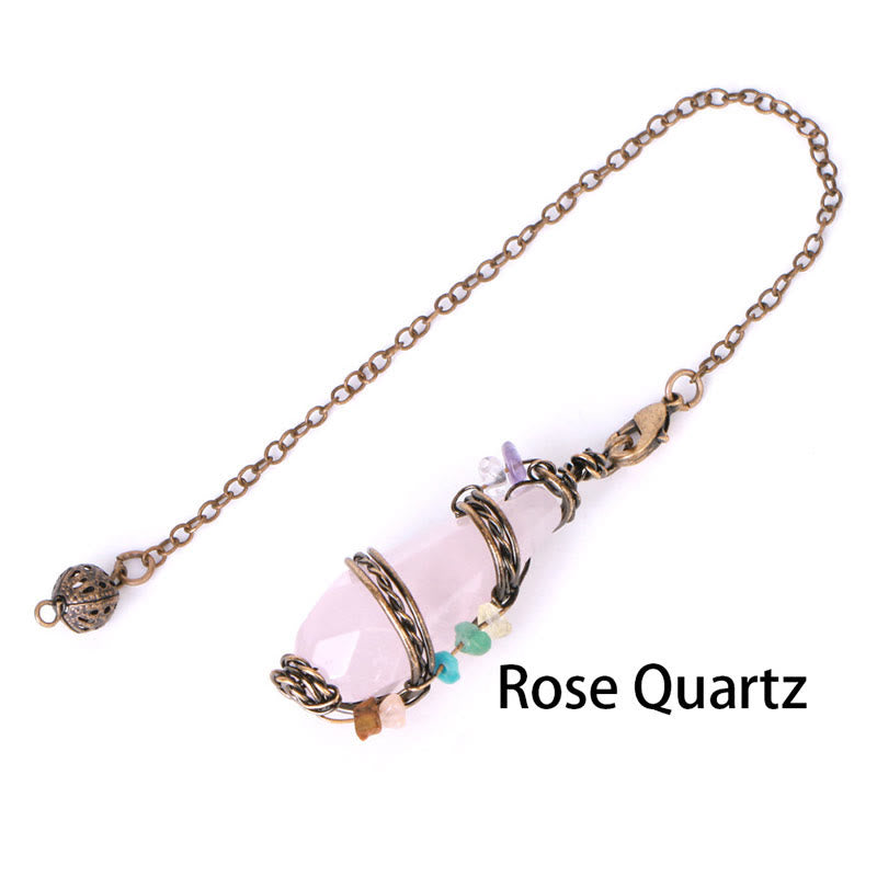 Olivenorma bronzo naturale pietra preziosa rabdomanzia divinazione pendolo 