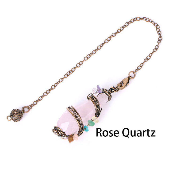 Olivenorma bronzo naturale pietra preziosa rabdomanzia divinazione pendolo 