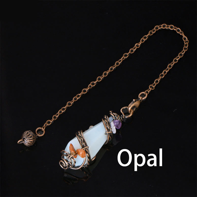 Olivenorma bronzo naturale pietra preziosa rabdomanzia divinazione pendolo 