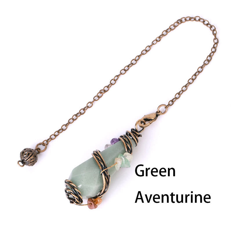 Olivenorma bronzo naturale pietra preziosa rabdomanzia divinazione pendolo 