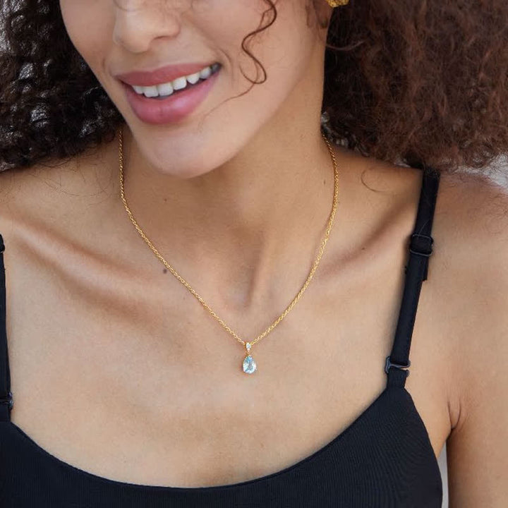 Collana Olivenorma in argento 925 con catena in corda di canapa e topazio naturale