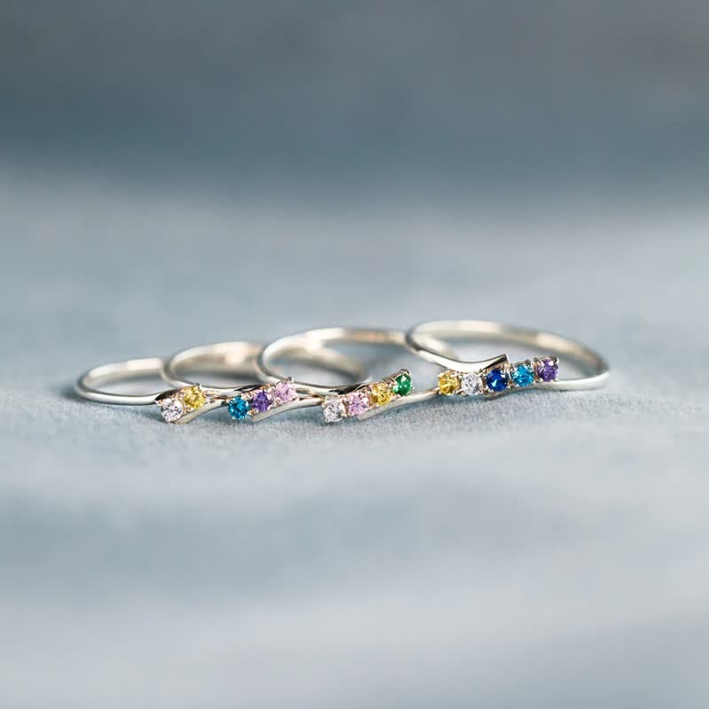 Anello Olivenorma in argento sterling S925 con pietra portafortuna e diamante, buono regalo - image 5