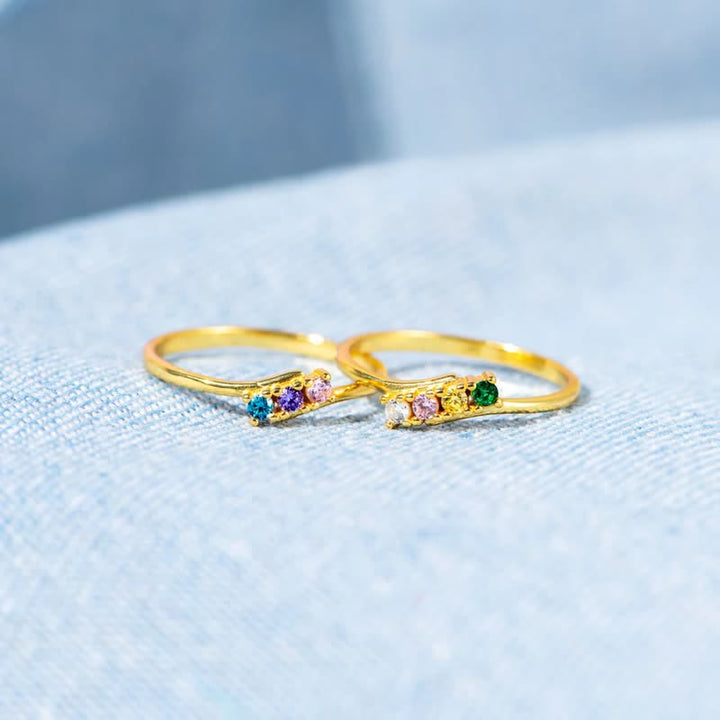 Anello Olivenorma S925 in argento sterling con pietra portafortuna e diamanti