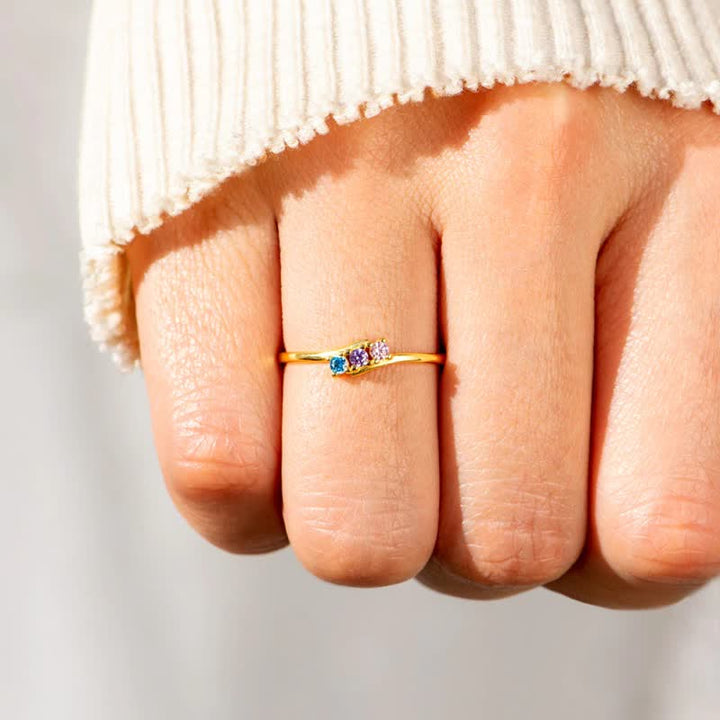 Anello Olivenorma in argento sterling S925 con pietra portafortuna e diamante, buono regalo - image 3