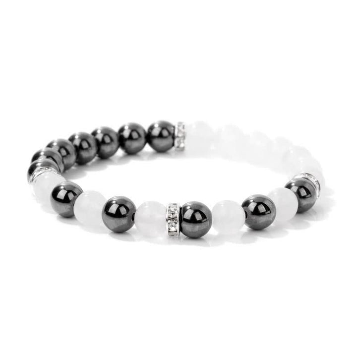 Bracciale di perline a contrasto multicolore in pietra naturale Olivenorma 