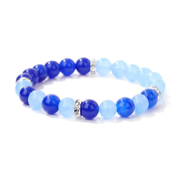 Bracciale di perline a contrasto multicolore in pietra naturale Olivenorma 