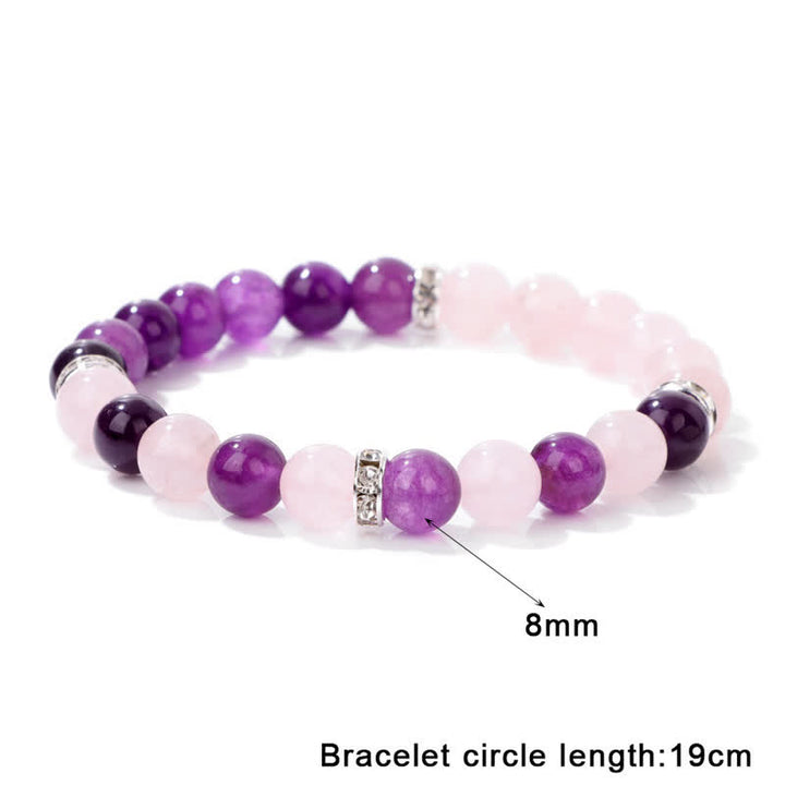 Bracciale di perline a contrasto multicolore in pietra naturale Olivenorma 