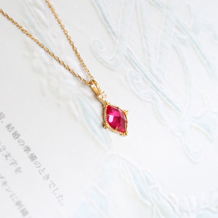 Olivenorma Set di gioielli con anello, orecchini e collana in granato naturale 