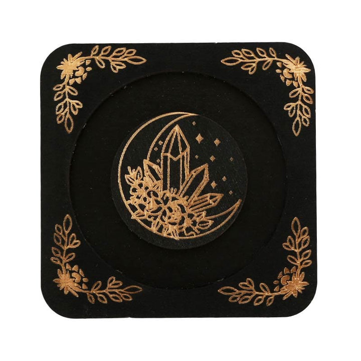 Espositore per braccialetti con luna incisa in legno Olivenorma