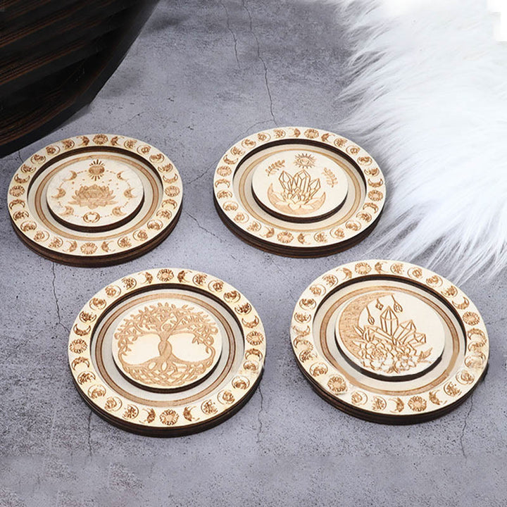 Vassoio espositore per gioielli con fasi lunari tondo Olivenorma