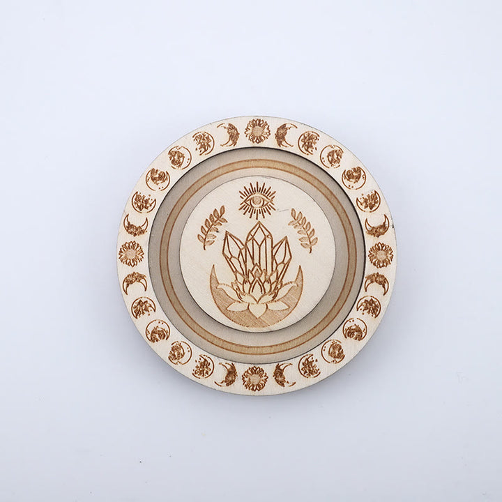 Vassoio espositore per gioielli con fasi lunari tondo Olivenorma