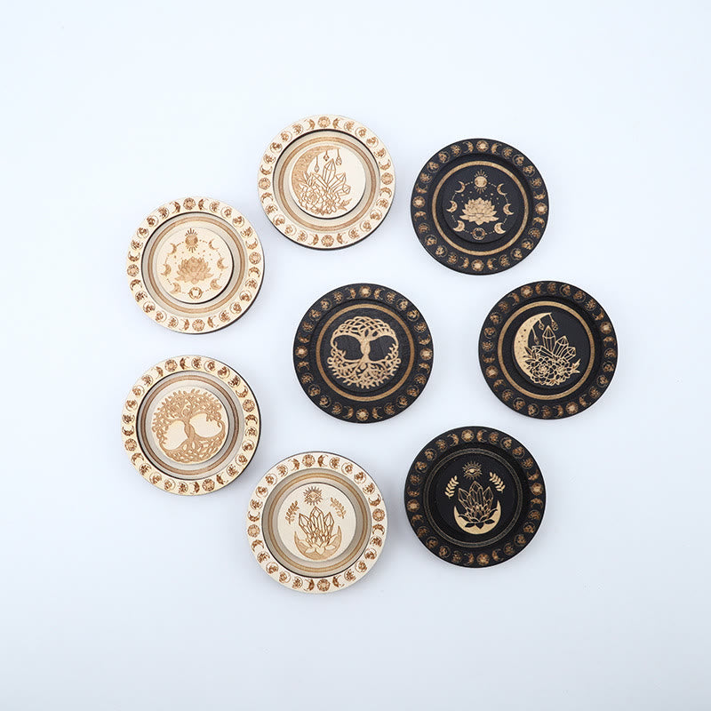 Vassoio espositore per gioielli con fasi lunari tondo Olivenorma