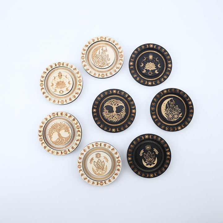 Vassoio espositore per gioielli con fasi lunari tondo Olivenorma